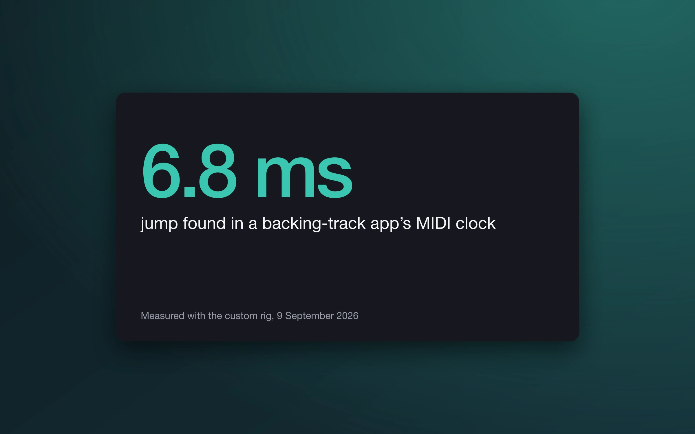 6.8 ms: the jump found in a backing-track app's MIDI clock